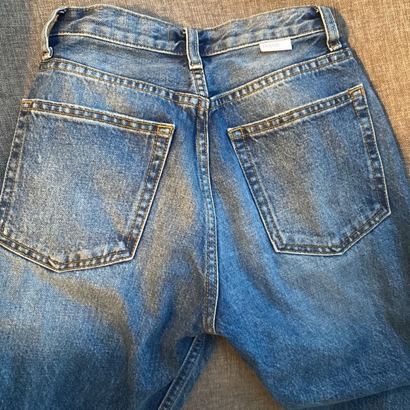 Boyish High Rise Button XXS 24 Straight Ankle Jeans Med Wash - Picture 11 of 14